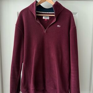 Tommy Hilfiger Men's Zip-Front Sweater - Burgundy